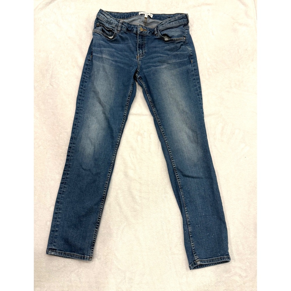 Mango Alice Straight Leg Jeans Womens Blue‎ Medium Wash Denim Mid Rise Pants